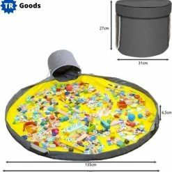 T.R.Goods T.R. Goods - 2-in-1 Speelkleed Met Opbergmand - Geel / Grijs - 135cm - Multifunctioneel Opbergkleed - Speelgoed Organizer - Speelmat Voor Kinderen 19 T.R.Goods T.R. Goods - 2-in-1 Speelkleed Met Opbergmand - Geel / Grijs - 135cm - Multifunctioneel Opbergkleed - Speelgoed Organizer - Speelmat Voor Kinderen -Exporteren speelkleden winkel 550x570 5