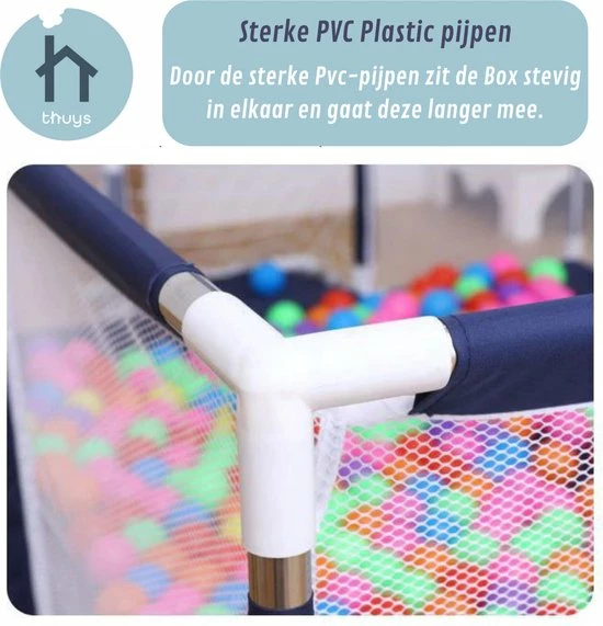 Thuys Grondbox - Speelkleed Baby & Peuter - Met Basket & Voetbalgoal - 188x124x66 Rood 7 Thuys Grondbox - Speelkleed Baby & Peuter - Met Basket & Voetbalgoal - 188x124x66 Rood - Afbeelding 5