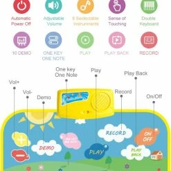 EVANOVM Piano Mat - Speelmat - Dansmat - Muziekmat - 118x50 Cm -Exporteren speelkleden winkel 550x572 13