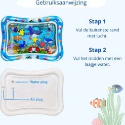 Merkloos Baby Waterspeelmat - Opblaasbare Watermat - Speelmat Kraamcadeau - Speelkleed Baby - Speelgoed -Exporteren speelkleden winkel 550x574