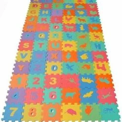 Merkloos Puzzelmat - Kindermat - Vloermat - Kruipmat - Speelmat - Speelkleed - Speelgoed - Alfabet En Dieren - Jongens - Meisjes - Peuter-Kleuter -Exporteren speelkleden winkel 550x582