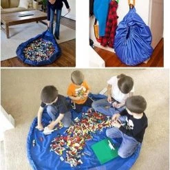 BG4U 2 In 1 Speelgoed Opberg Kleed | Speelgoed Organizer | Speelmat Voor Kinderen | Opbergzak Speelkleed | Diameter 1.5 Meter | Kleur Groen -Exporteren speelkleden winkel 550x603
