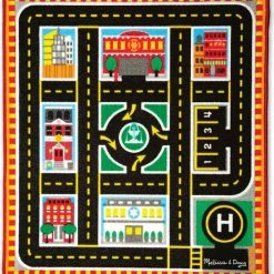 Ice-Watch Melissa & Doug Speelkleed Met Hulpdiensten Voor De Hele Stad En 4 Bijbehorende Houten Auto’s (100 X 91 Cm)