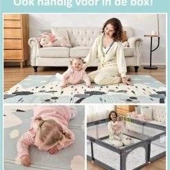 ADSafety - Foam Speelmat Baby/Peuter/Kind - Opvouwbaar Speelkleed/Vloerkleed - Dubbelzijdig Educatief Speeltapijt - 1CM Dik - Verkeer & Wonderland -Exporteren speelkleden winkel 550x614