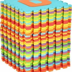 Springos Speelmat | Speelmat Foam | Puzzelmat | 36 Stukken | Letters & Cijfers | 172 X 172 Cm | Multicolor -Exporteren speelkleden winkel 550x616 2