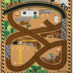 Ice-Watch Melissa & Doug Bouwplaats Speelkleed Met 3 Houten Werkvoertuigen (100 X 91 Cm) -Exporteren speelkleden winkel 550x617 3