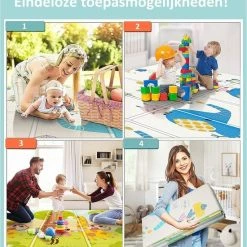 ADSafety - Foam Speelmat Baby/Peuter/Kind - Opvouwbaar Speelkleed/Vloerkleed - Dubbelzijdig Educatief Speeltapijt - 1CM Dik - Giraf & Olifant -Exporteren speelkleden winkel 550x618 2