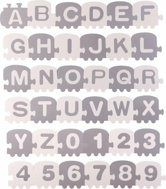 Viking Choice Speelmat - Foam Puzzelmat - 180x180 Cm - Alfabet & Cijfers 4 Viking Choice Speelmat - Foam Puzzelmat - 180x180 Cm - Alfabet & Cijfers - Afbeelding 2