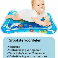 Merkloos BabyHero - Waterspeelmat - Babygym - Opblaasbare Watermat - Speelkleed Baby - Tummy Time - Speelmat - Kraamcadeau - Blauw -Exporteren speelkleden winkel 550x648 1