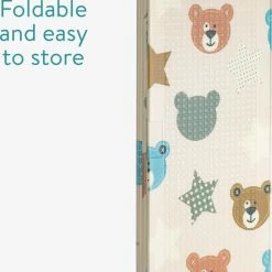 Navaris Grote Zachte Opvouwbare Babyspeelmat - Schuimmat Voor Baby’s En Peuters - Tweezijdig Met Berendesign En Bergendesign -Exporteren speelkleden winkel 550x668 1