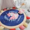 By Baboo Baby Cadeau Meisje - Vloerkleed Kinderkamer - Mooie Eenhoorn - Speelmat Met Kussentjes - Kindertapijt - Speelkleed Meisje - Oranje - Roze - Blauw