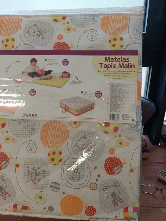 TINEO Matras Malin Circus 120x120 Cm Let Op Kleur ORANJE MET GROEN 3 TINEO Matras Malin Circus 120x120 Cm Let Op Kleur ORANJE MET GROEN