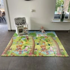 Merkloos Speelmat Baby Kinderen - Speelkleed XL - Foam - Dubbelzijdig - Opvouwbaar - 180 X 200 Cm - Dieren En Aquarium - 1,5 Cm Dik - Inclusief Opbergtas -Exporteren speelkleden winkel 550x733 16