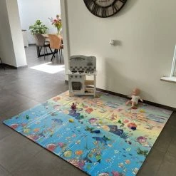 Merkloos Speelmat Baby Kinderen - Speelkleed XL - Foam - Dubbelzijdig - Opvouwbaar - 180 X 200 Cm - Dieren En Aquarium - 1,5 Cm Dik - Inclusief Opbergtas -Exporteren speelkleden winkel 550x733 18