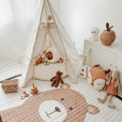 Love By Lily .com Love By Lily - Groot Speelkleed - Bubbly Honey Bear - City Size - 150x120cm -Exporteren speelkleden winkel 550x733 37