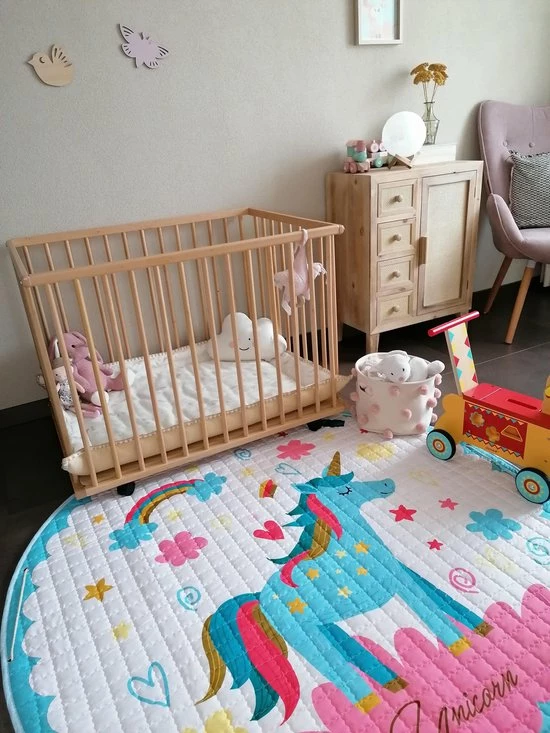 By Baboo Baby Cadeau Meisje - Vloerkleed Baby - Unicorn - Kinder Kleurtjes - Speelmat Kinderkamer - Kindertapijt - Speelkleed Meisje - Roze - Blauw - Wit 8 By Baboo Baby Cadeau Meisje - Vloerkleed Baby - Unicorn - Kinder Kleurtjes - Speelmat Kinderkamer - Kindertapijt - Speelkleed Meisje - Roze - Blauw - Wit - Afbeelding 6