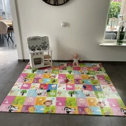 Merkloos Speelmat Baby Kinderen - Speelkleed XL - Foam - Dubbelzijdig - Opvouwbaar - 180 X 200 Cm - Dieren - 1,5 Cm Dik - Inclusief Opbergtas -Exporteren speelkleden winkel 550x733 9