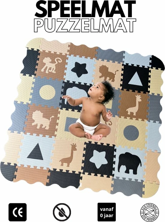 InnoFriends - Speelmat - Puzzelmat - Baby/Peuter - EVA Foam - 1,4 CM Dikte! - 36 Delig - 6 Kleurig - Incl. Opbergtas 4 InnoFriends - Speelmat - Puzzelmat - Baby/Peuter - EVA Foam - 1,4 CM Dikte! - 36 Delig - 6 Kleurig - Incl. Opbergtas - Afbeelding 2