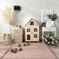 Kiddosworld Speelmat VELVET - VIERKANT - Beige